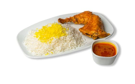 چلو مرغ ران